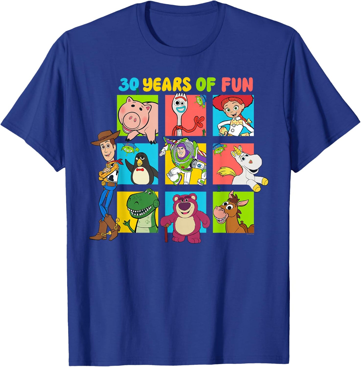 Disney & Pixar's Toy Story 30th Anniversary 30 Years of Fun T-Shirt - T-Shirt | Royal