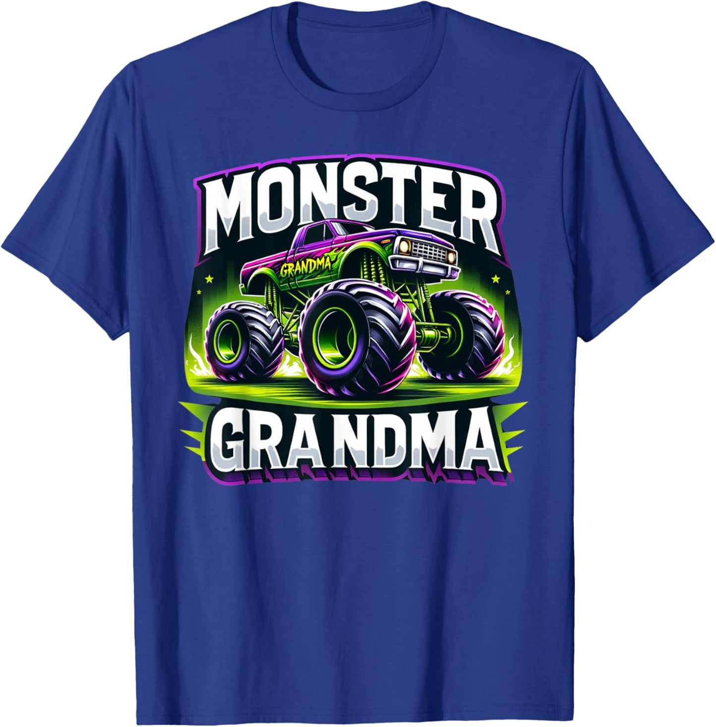 Monster Truck Race Racer Driver Grandma Mother's Day T-Shirt - T-Shirt | Royal