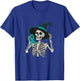Teal Ribbon Peritoneal Cancer Awareness Skeleton Halloween T-Shirt - T-Shirt | Royal
