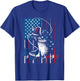 Cool Fishing Women American Flag USA Fish Lover T-Shirt - T-Shirt | Royal