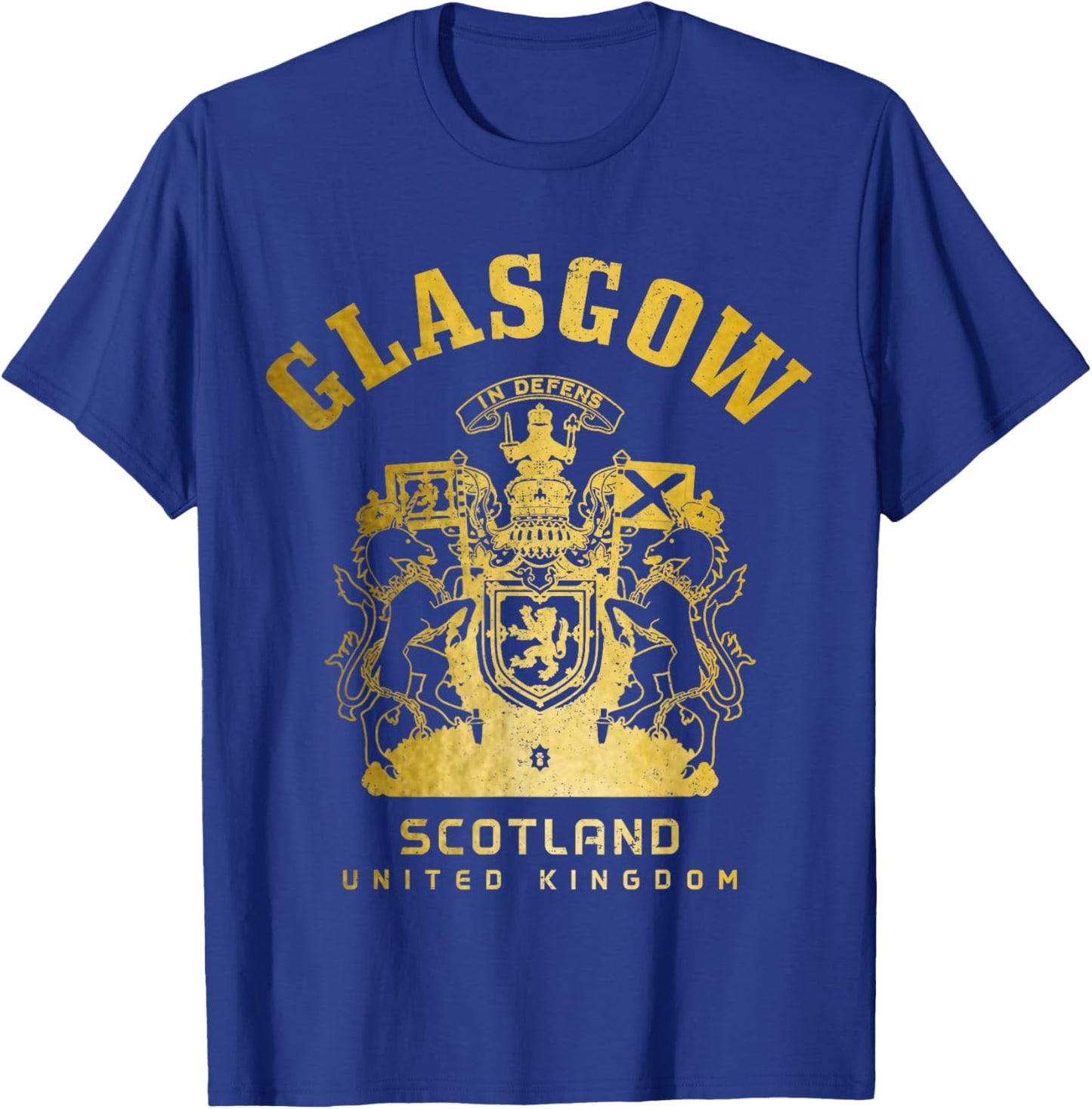 Glasgow Scotland UK Vintage Scottish T-Shirt - T-Shirt | Royal