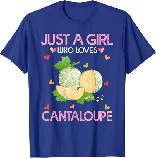 Cantaloupe Lover Women Gift Just A Girl Who Loves Cantaloupe T-Shirt - T-Shirt | Royal