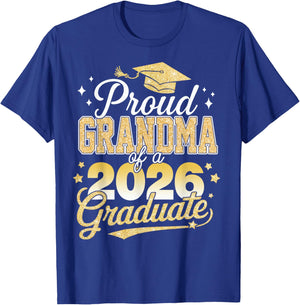 Proud Grandma Of A Class Of 2026 Graduate Senior 26 T-Shirt - T-Shirt | Royal