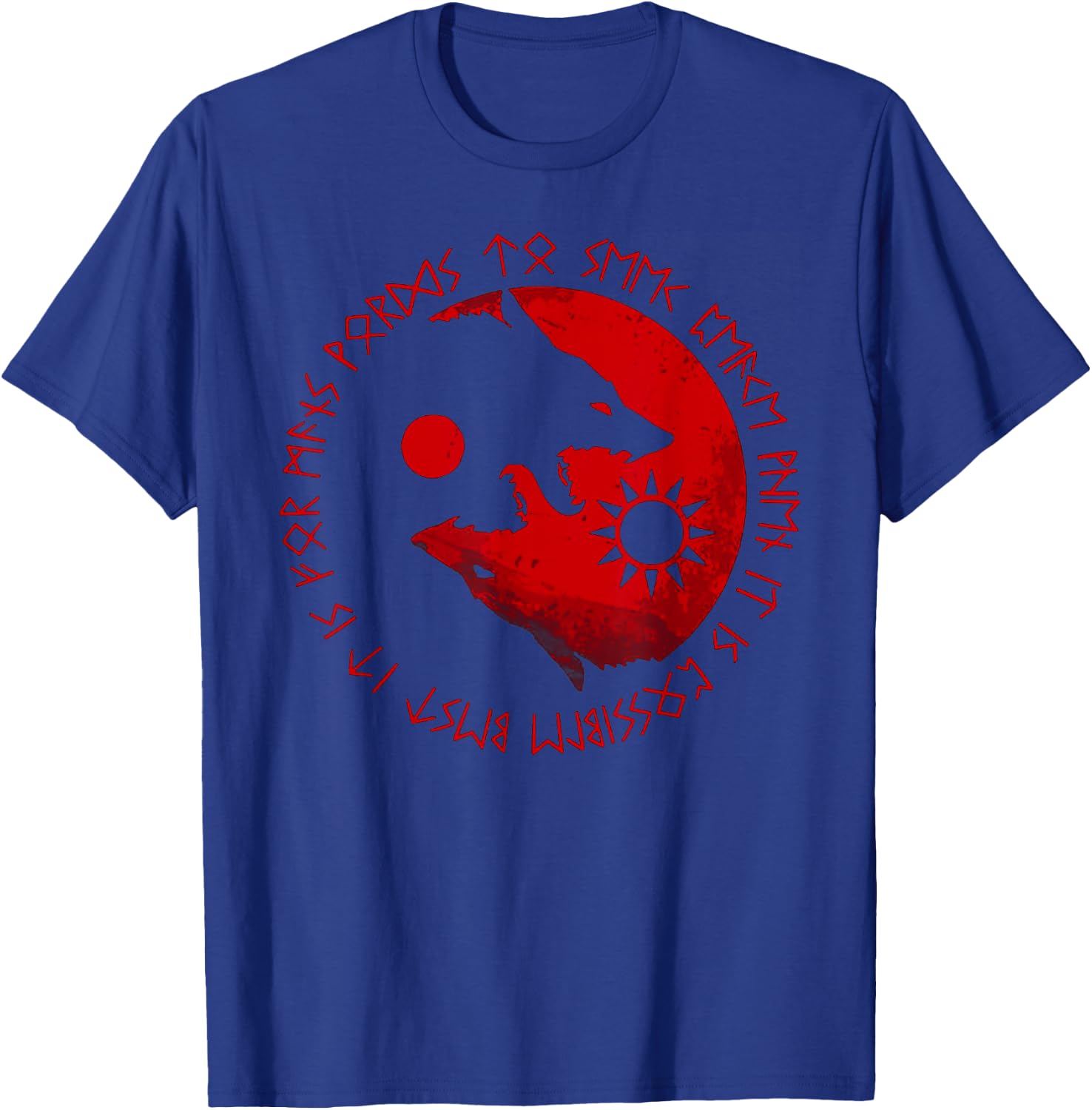 Sons Of Fenrir - Skoll and Hati Norse Wolf Rune T-Shirt - T-Shirt | Royal