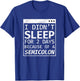 I Didn't Sleep 2 Days Semicolon Programmer Coding T-Shirt - T-Shirt | Royal