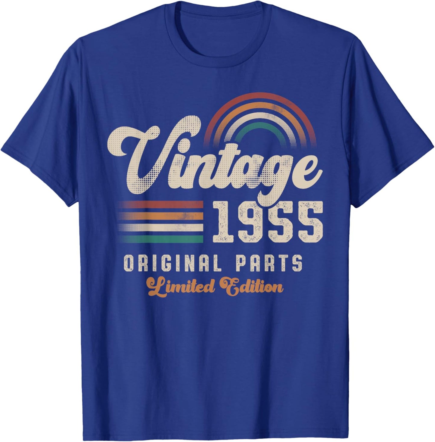 Vintage 1955 Birthday Birth Year 70 Retro T-Shirt - T-Shirt | Royal