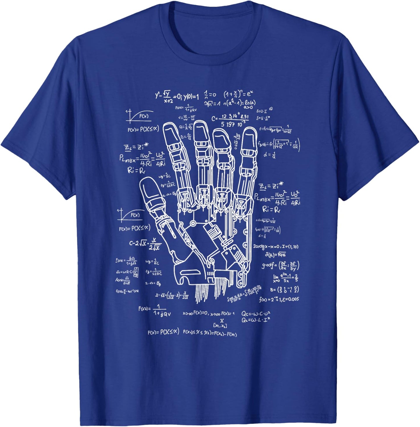 Robot Engineer Formula Collection - Robotics Math AI Gift T-Shirt - T-Shirt | Royal