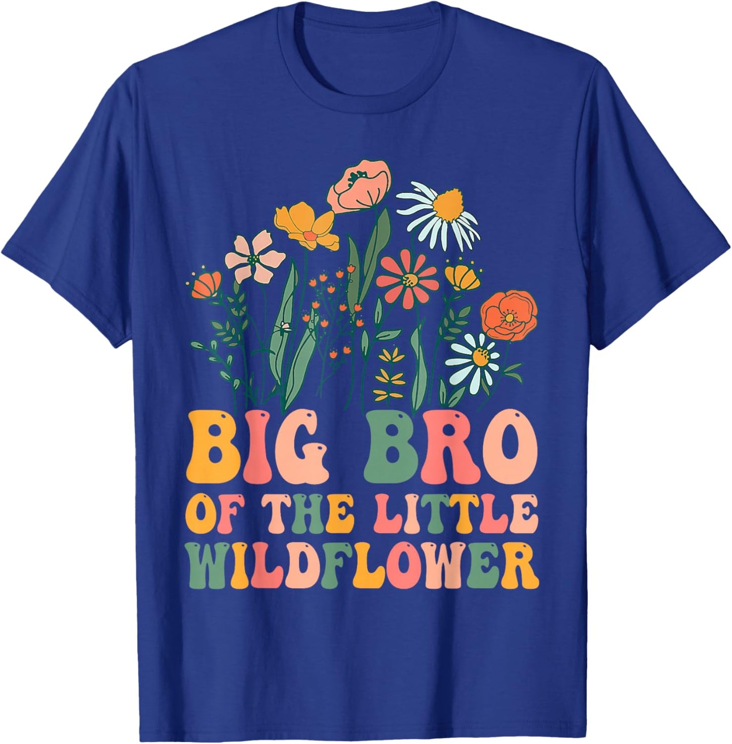 Big Brother Of The Little Wildflower Birthday Party Baby T-Shirt - T-Shirt | Royal