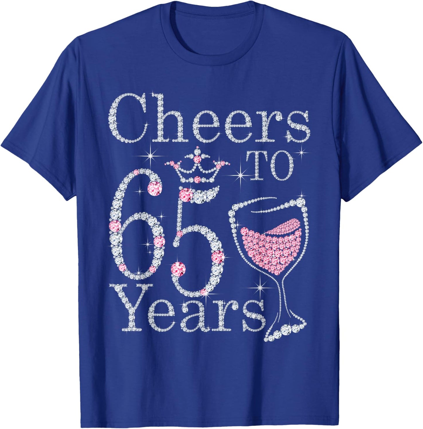 Cheers to 65 Years 1957 65Th Birthday Gift T-Shirt - T-Shirt | Royal