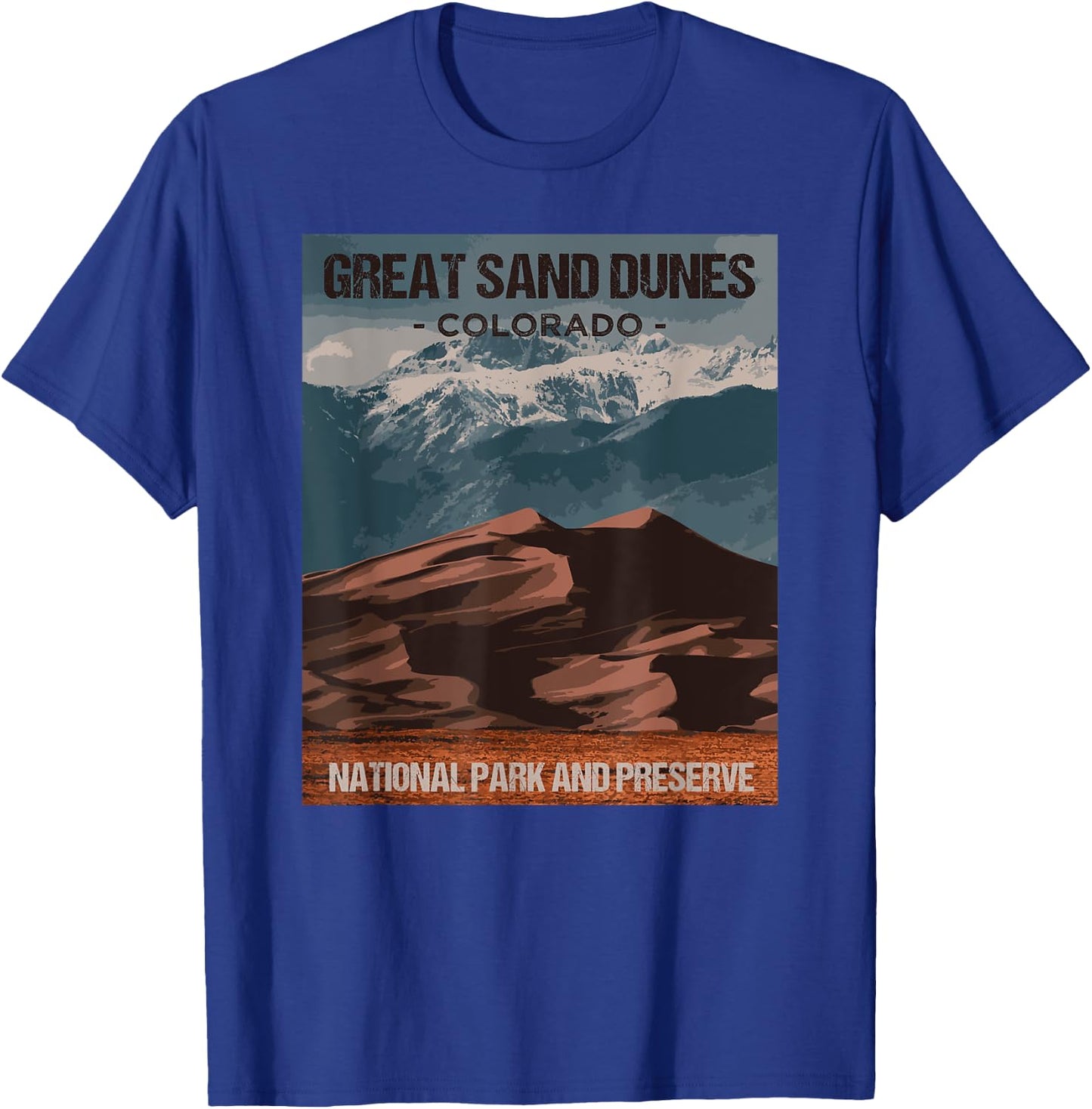 Great Sand Dunes National Park Colorado Poster Design T-Shirt - T-Shirt | Royal