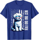 Vintage Best Dog Dad Ever Maltese Dog American Flag Outfit Women T-Shirt - T-Shirt | Royal