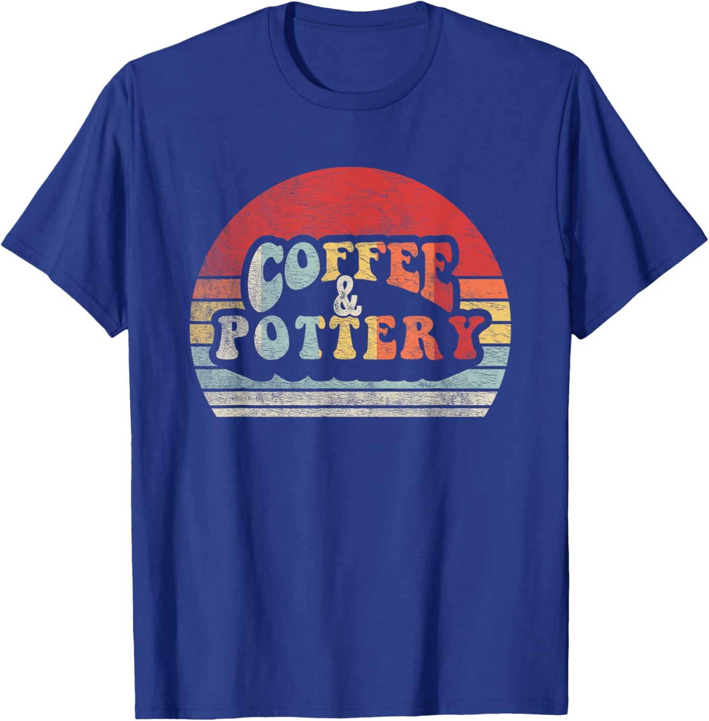 Retro Vintage Coffee & Pottery Potter Shirt Potter Pottery T-Shirt - T-Shirt | Royal
