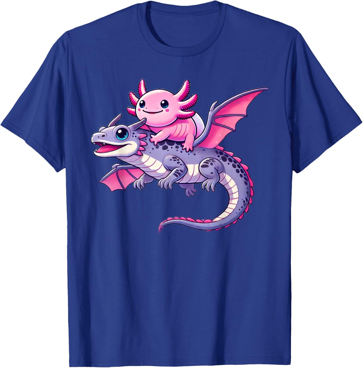 Anime Kawaii Axolotl Dragon T-Shirt - T-Shirt | Royal