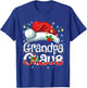 Grandpa Claus Shirt Christmas Lights Pajama Family Matching T-Shirt - T-Shirt | Royal