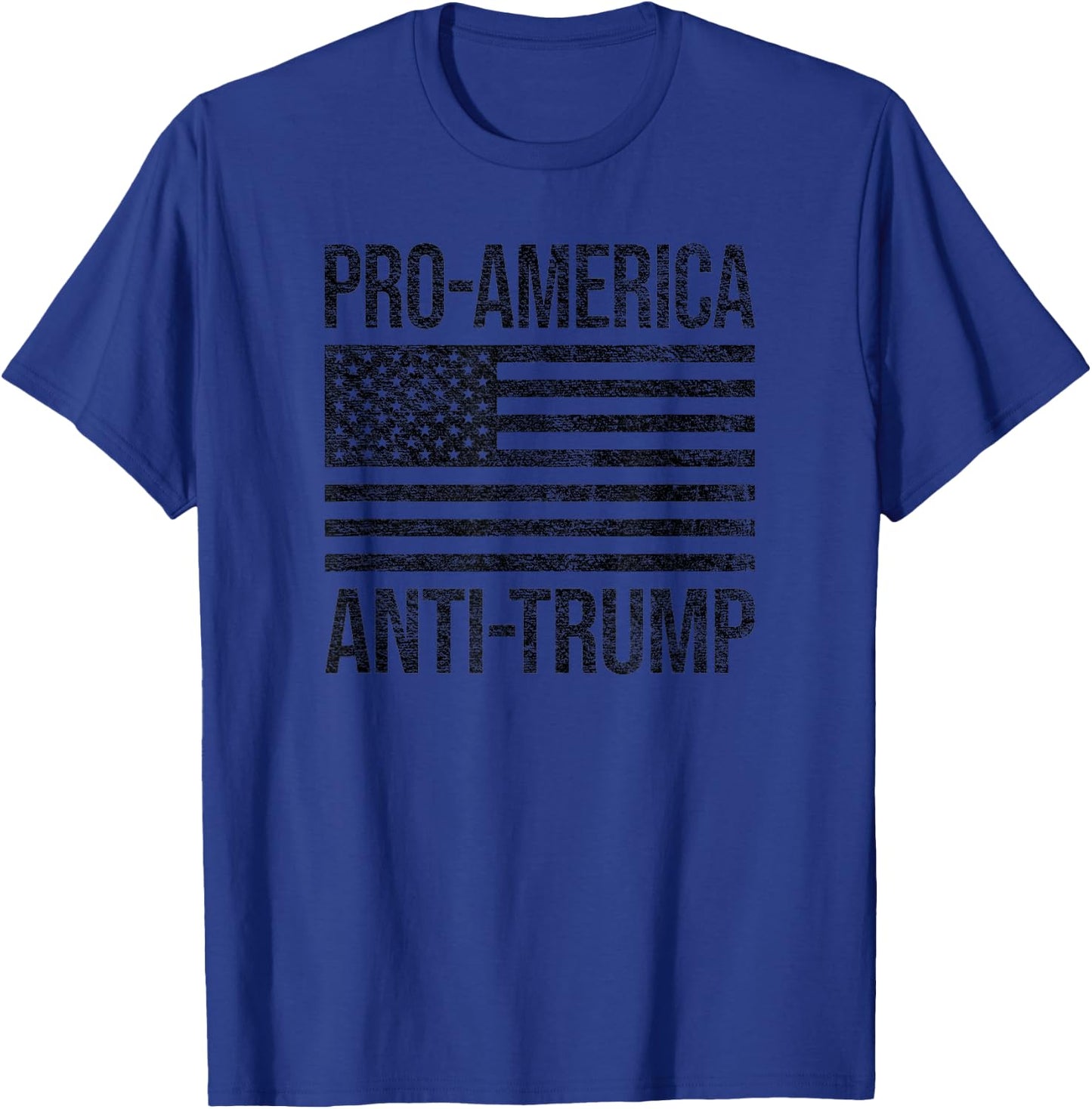 PRO America Anti Trump US American Flag Patriot T-Shirt - T-Shirt | Royal