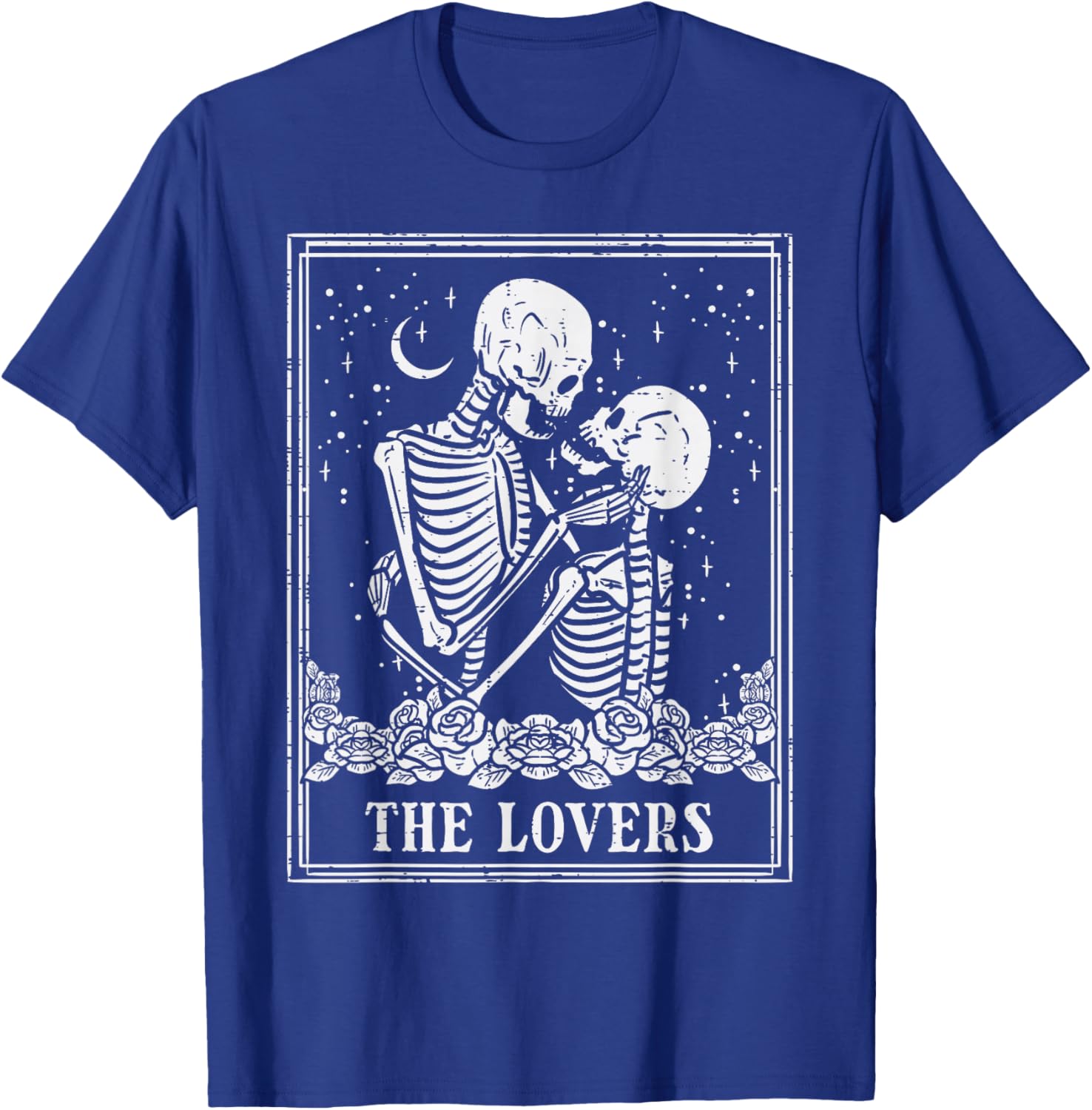 Halloween Skeleton Tarot The Lovers Couple Costume Men Women T-Shirt - T-Shirt | Royal
