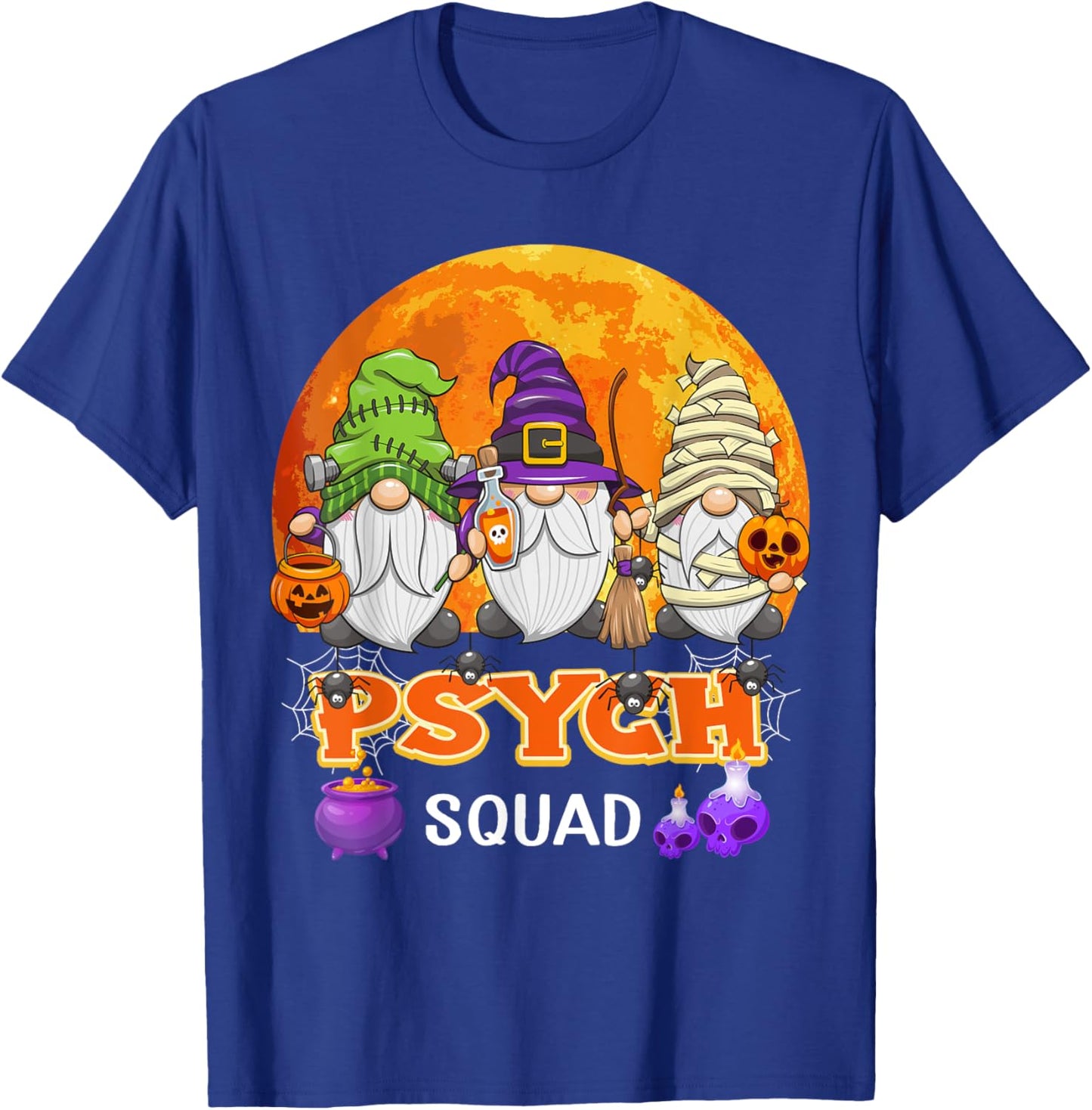 Psych Squad Halloween Psychiatric Nurse Gnome Matching T-Shirt - T-Shirt | Royal