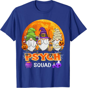 Psych Squad Halloween Psychiatric Nurse Gnome Matching T-Shirt - T-Shirt | Royal