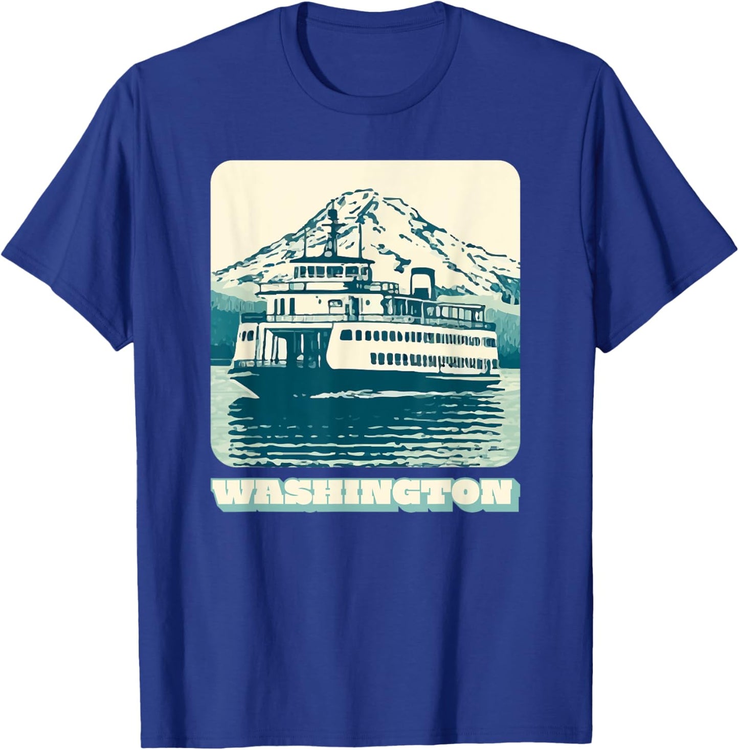 Washington Rainier Ferry Pac Northwest Native Souvenir T-Shirt - T-Shirt | Royal