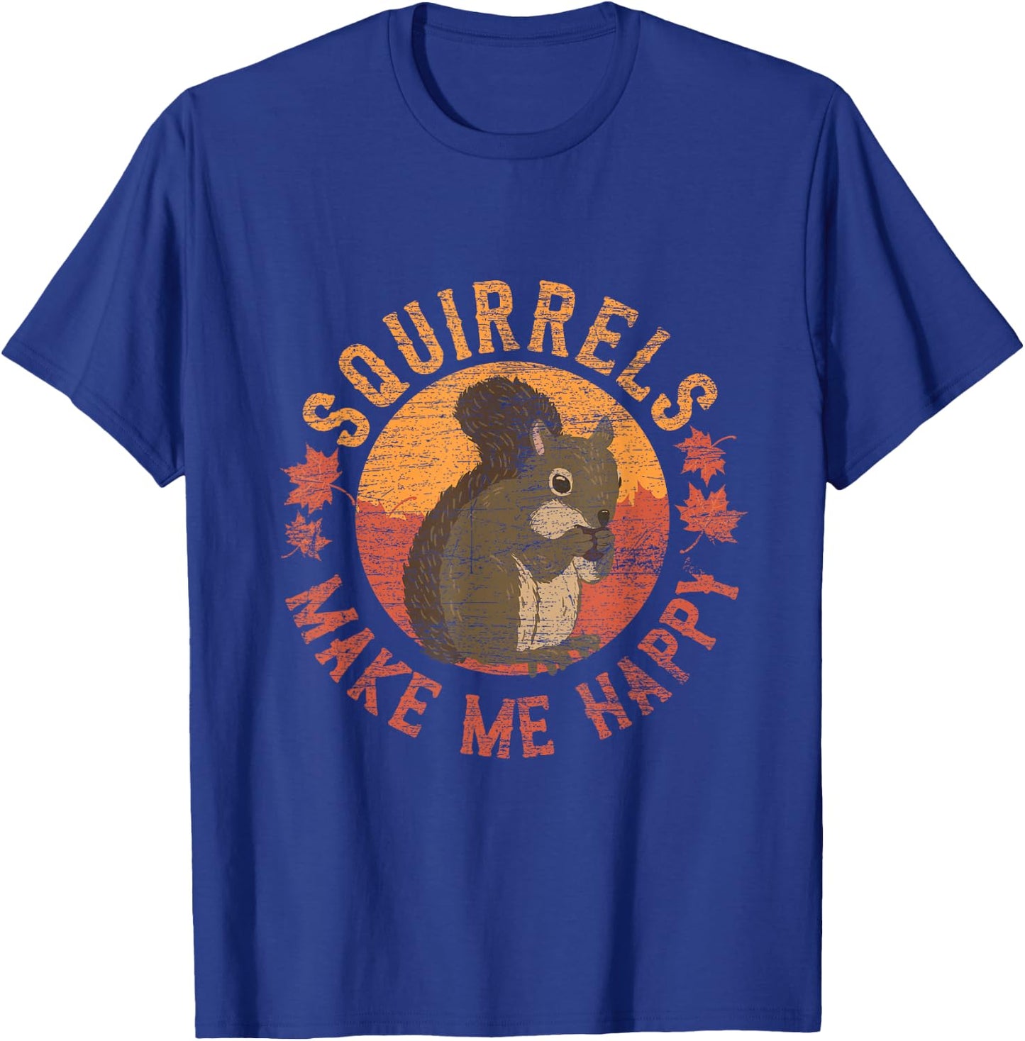 Squirrels Make Me Happy - Vintage Squirrel Small T-Shirt - T-Shirt | Royal