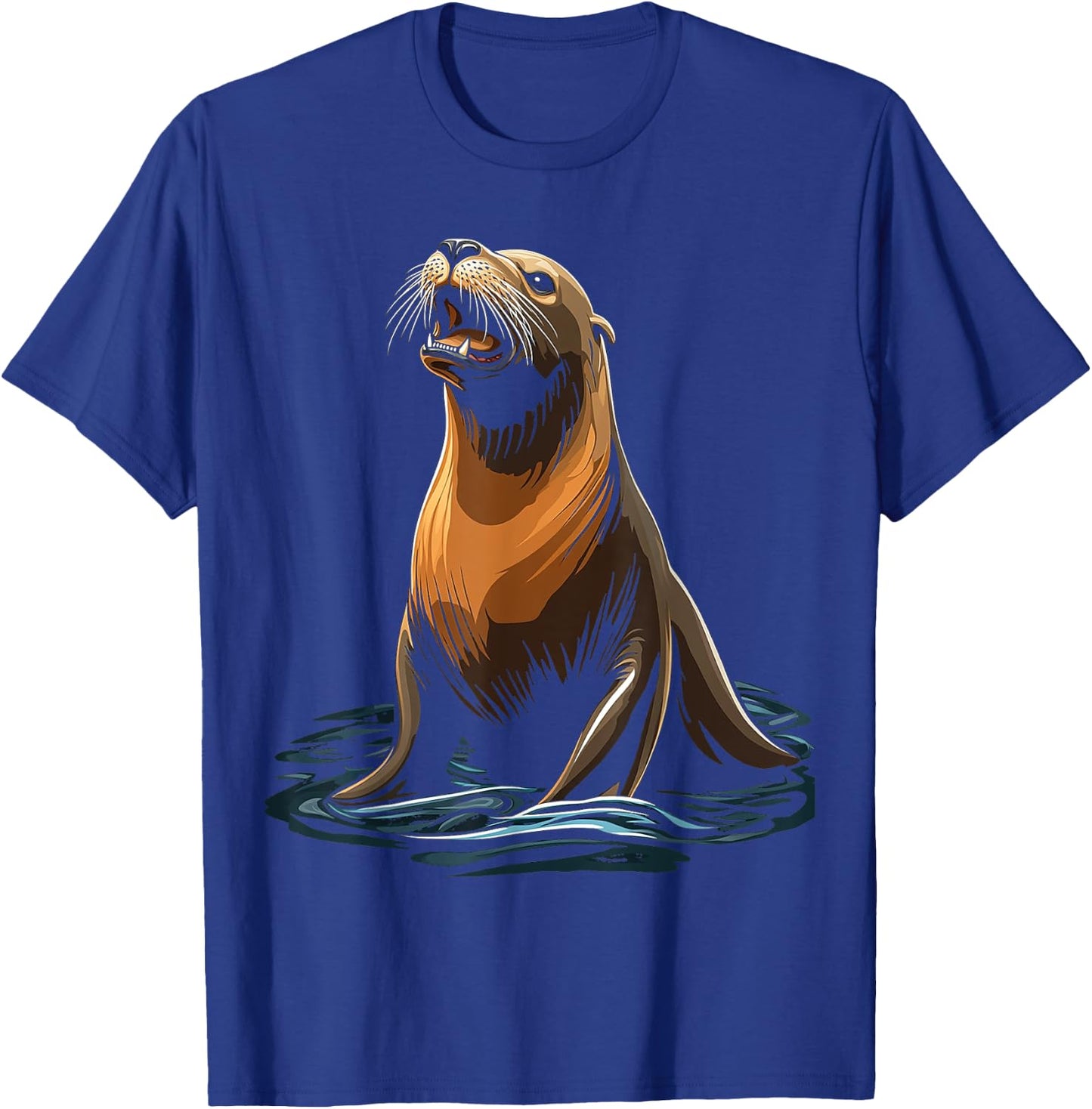 Sea Lion Animal Motif Art Sea Lion T-Shirt - T-Shirt | Royal