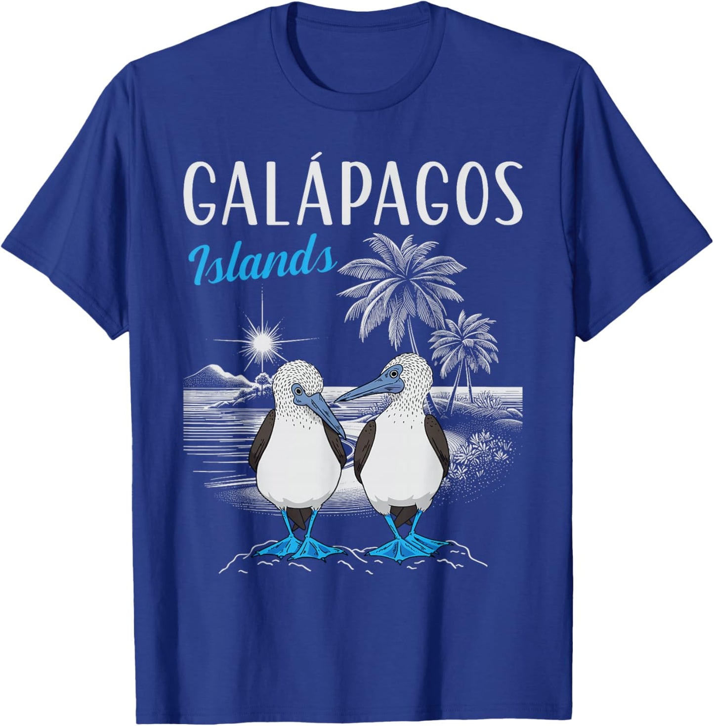 Blue Footed Booby Bird Galapagos Islands T-Shirt - T-Shirt | Royal
