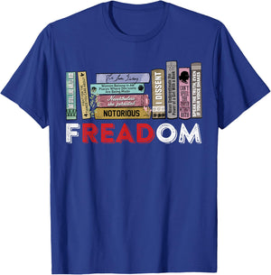 Freadom Freedom Read Book Ruth Bader Ginsburg T-Shirt - T-Shirt | Royal