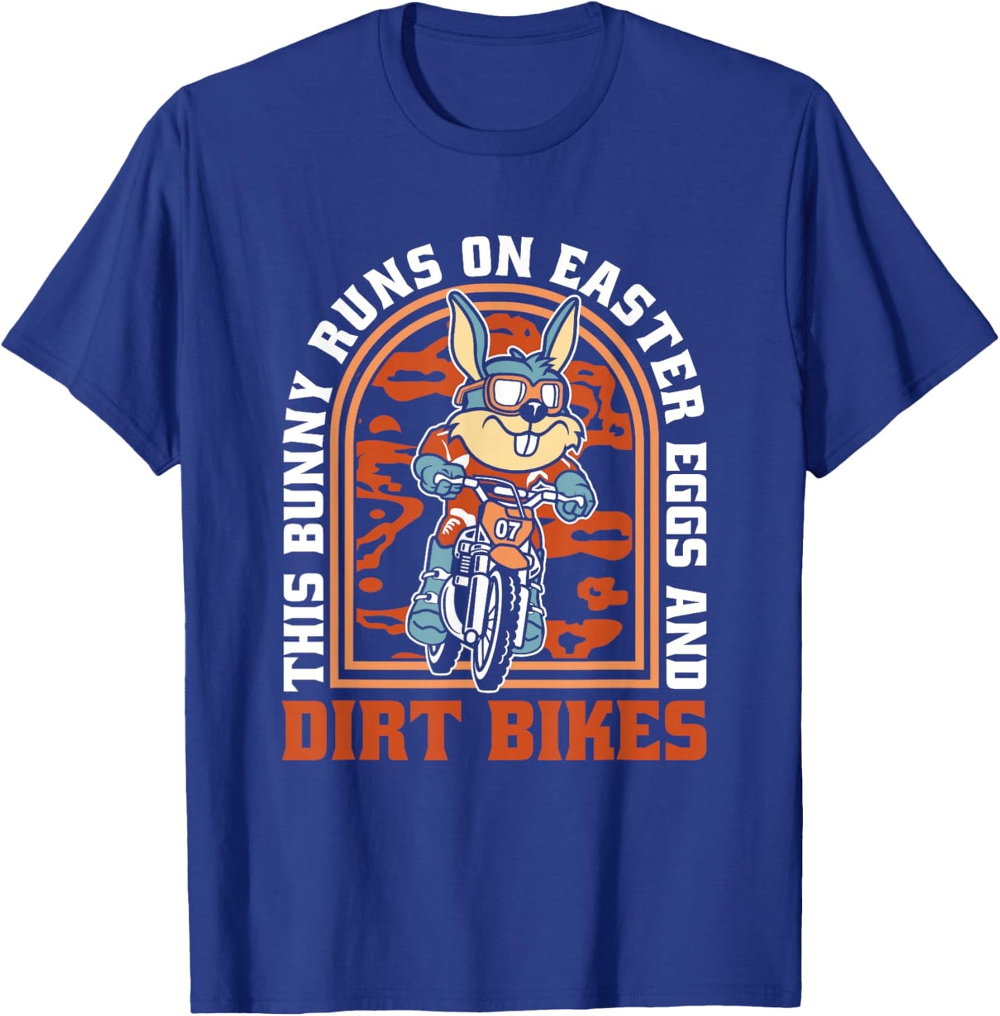MX Motocross Rabbit Motorcycle Dirt Bike – Biker Dirt Bike T-Shirt - T-Shirt | Royal