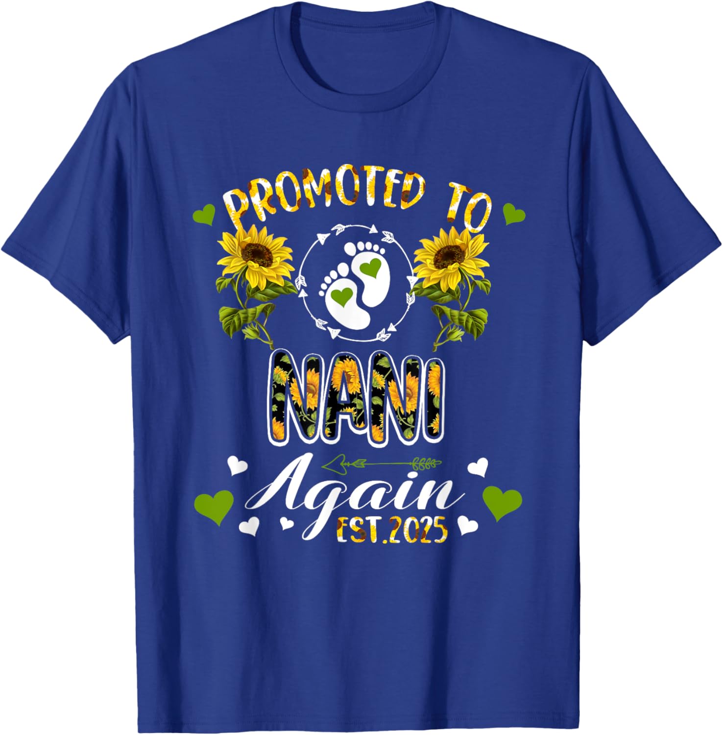Promoted to Nani Again 2025 Pregnancy T-Shirt - T-Shirt | Royal
