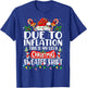 Due to Inflation Ugly Christmas Sweaters Funny Men Women T-Shirt - T-Shirt | Royal