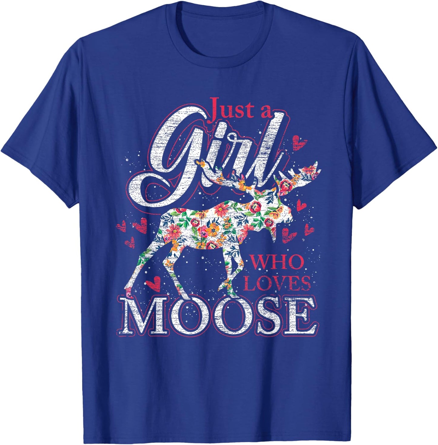 Nur EIN Mädchen das Elche liebt Sweden Animal Vintage Elk T-Shirt - T-Shirt | Royal