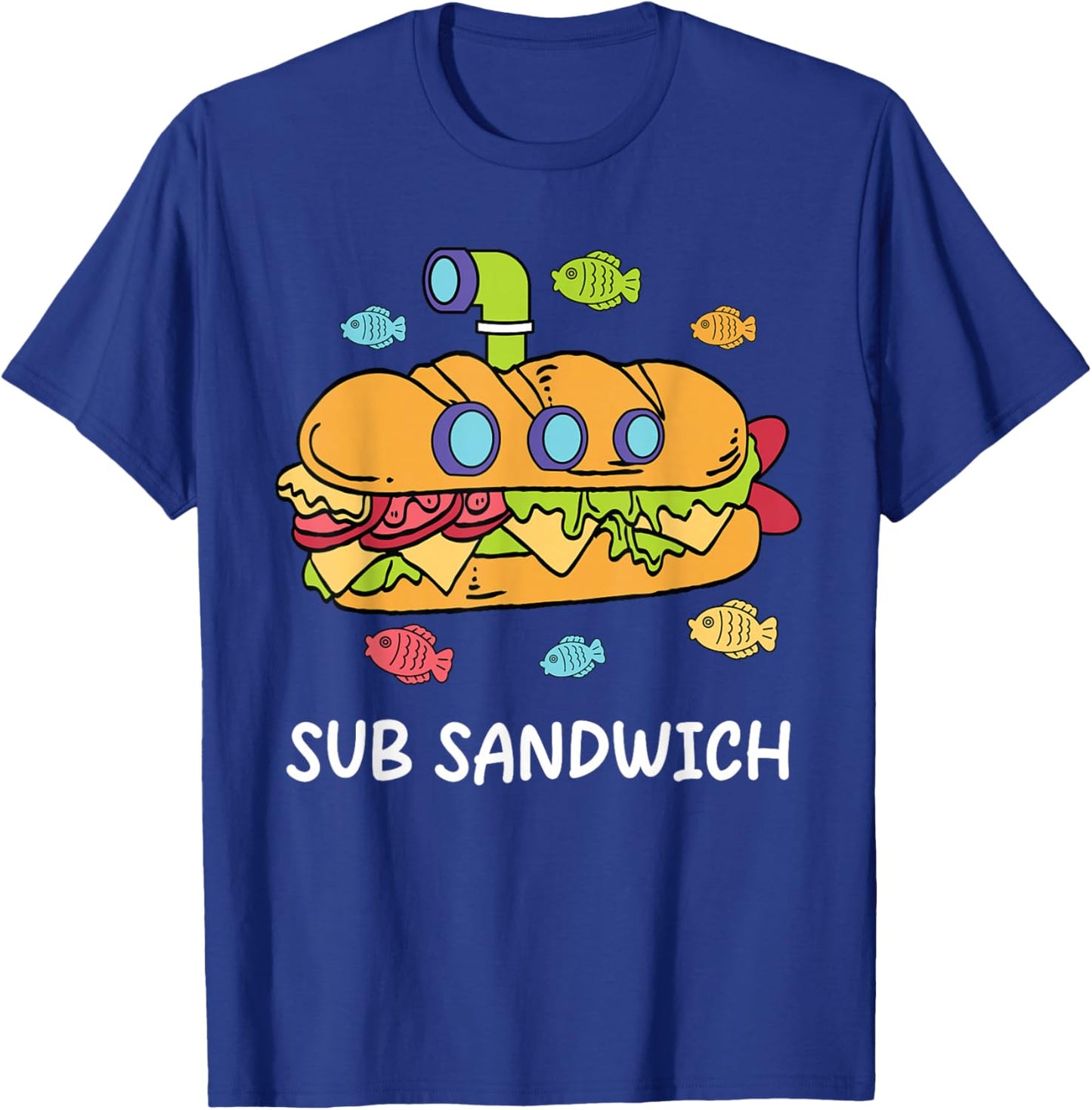 Funny Sub Sandwich Foodie Pun Gift Women Kids Boys T-Shirt - T-Shirt | Royal