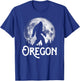 Oregon Bigfoot at Night! Cool Full Moon & Trees Sasquatch T-Shirt - T-Shirt | Royal