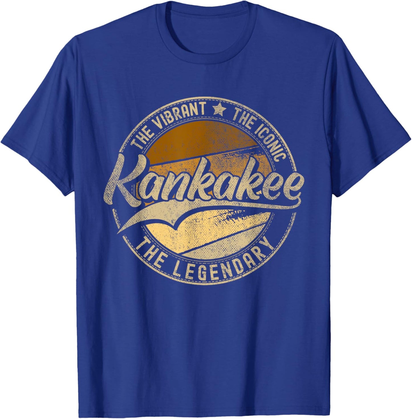 Kankakee IL | Illinois | Vintage Distressed T-Shirt - T-Shirt | Royal