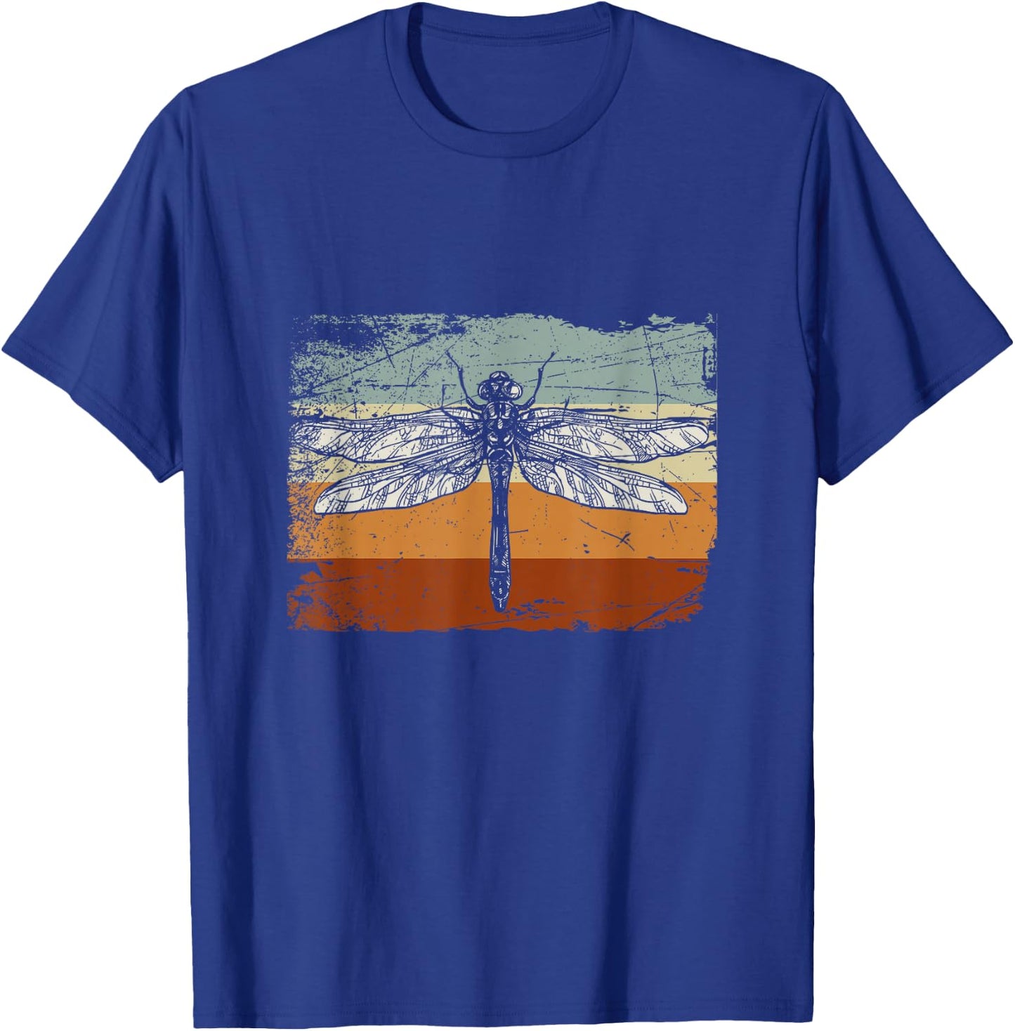 Retro Insect Dragonfly T-Shirt - T-Shirt | Royal