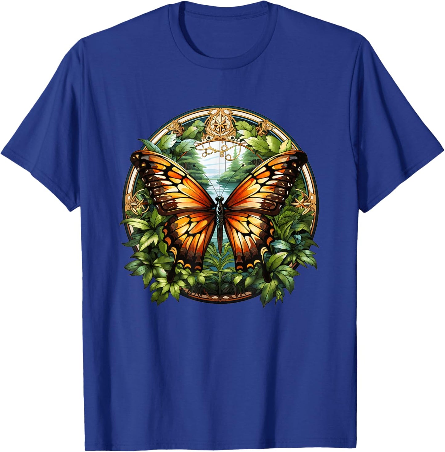 Colorful Butterfly I Flower Butterfly T-Shirt - T-Shirt | Royal