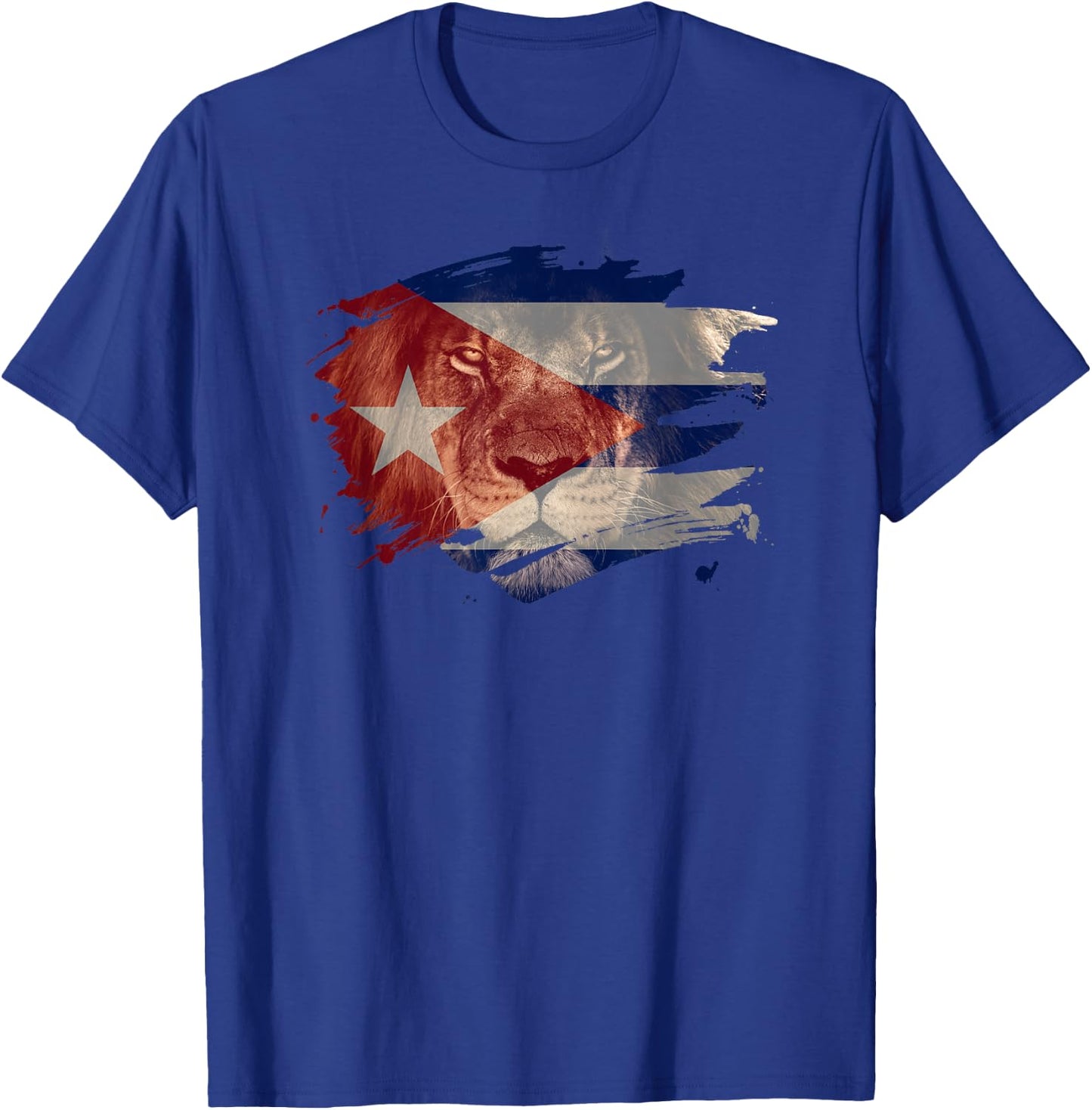 Cuba Flag and African Lion Picture - Cuban Pride T-Shirt - T-Shirt | Royal