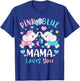 Pink or Blue Mama Mom Loves You Gender Reveal Elephant T-Shirt - T-Shirt | Royal