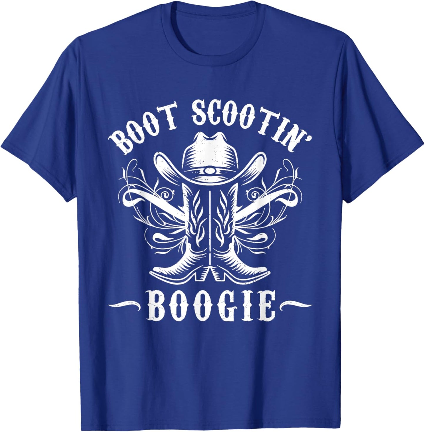 Boot Scootin’ Boogie Retro Vintage Western Cowboys T-Shirt - T-Shirt | Royal