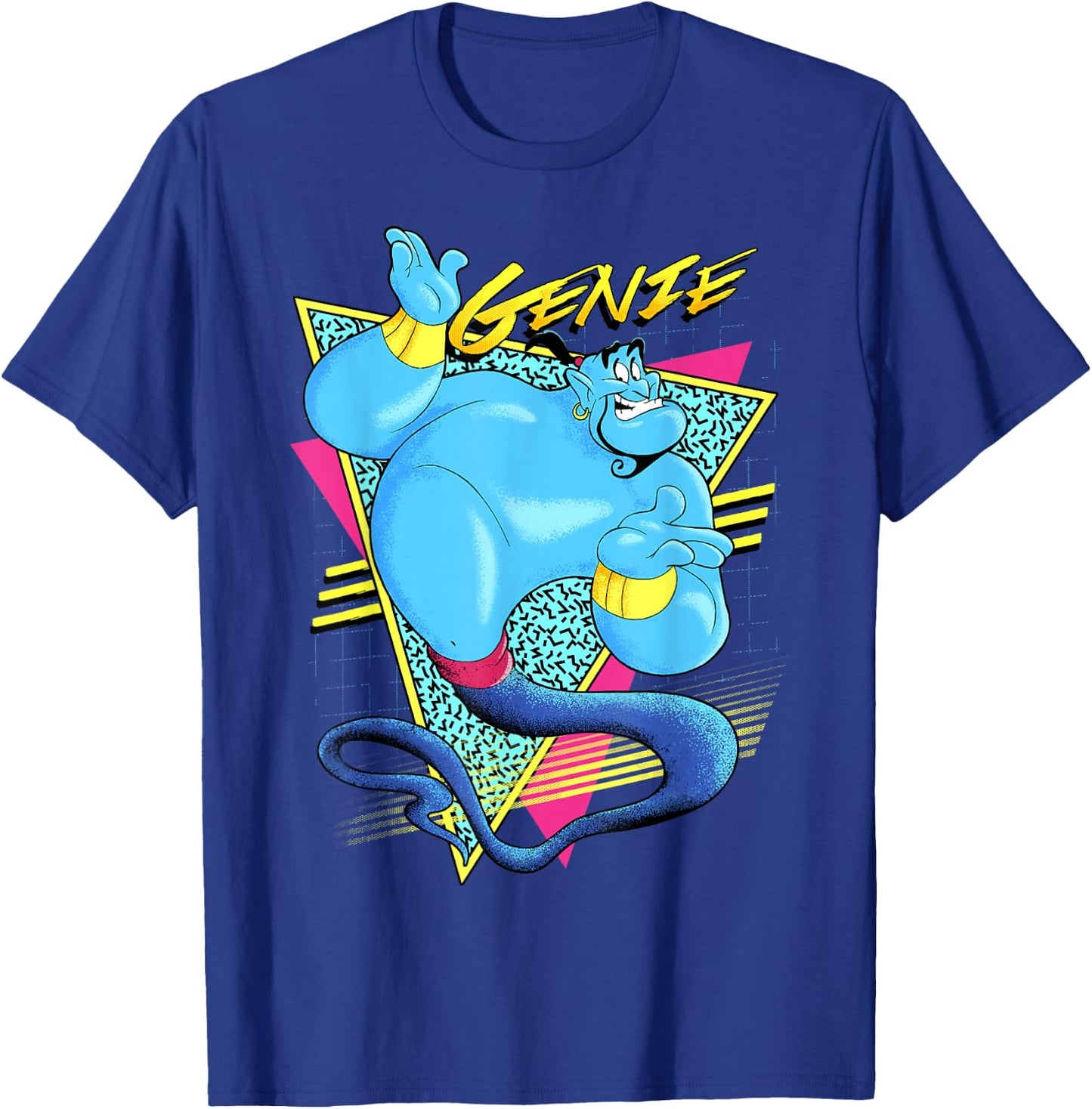 Disney Aladdin Genie Retro Abstract Portrait Logo Small T-Shirt - T-Shirt | Royal