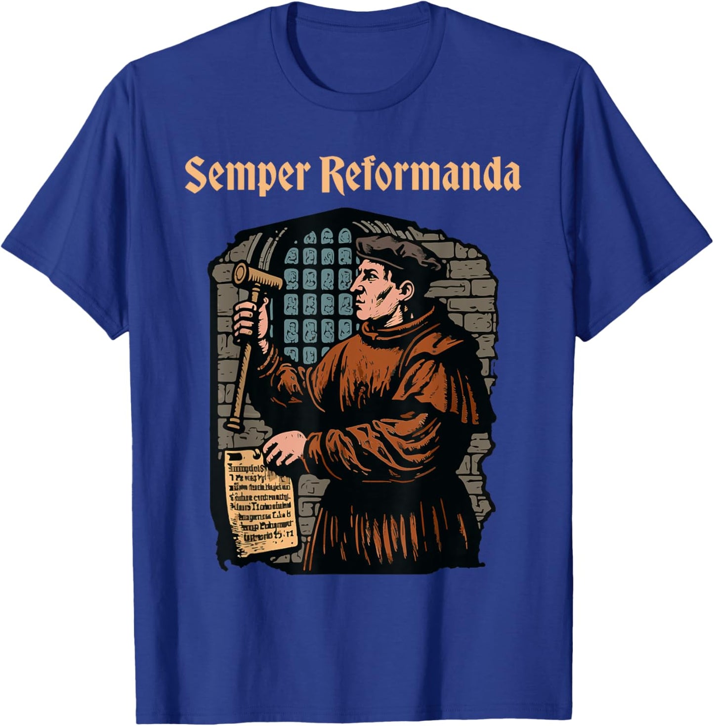 Martin Luther Reformation Semper Reformanda Christian T-Shirt - T-Shirt | Royal