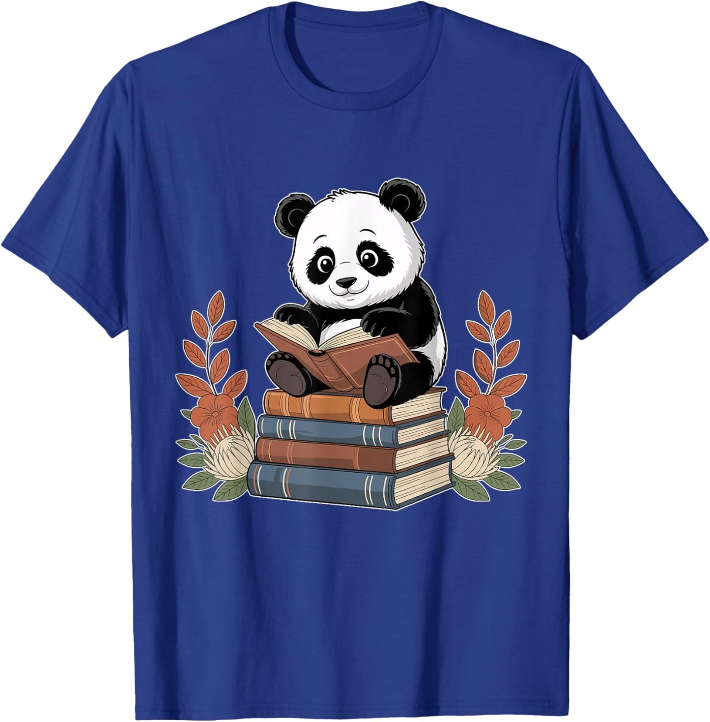 Kawaii Panda Book Lover Reading Books Panda Librarian T-Shirt - T-Shirt | Royal