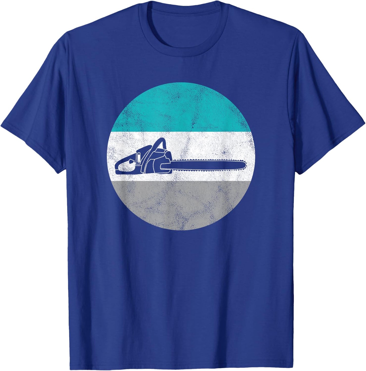 Chainsaw Retro Lumberjack Forestry Gift & Women T-Shirt - T-Shirt | Royal