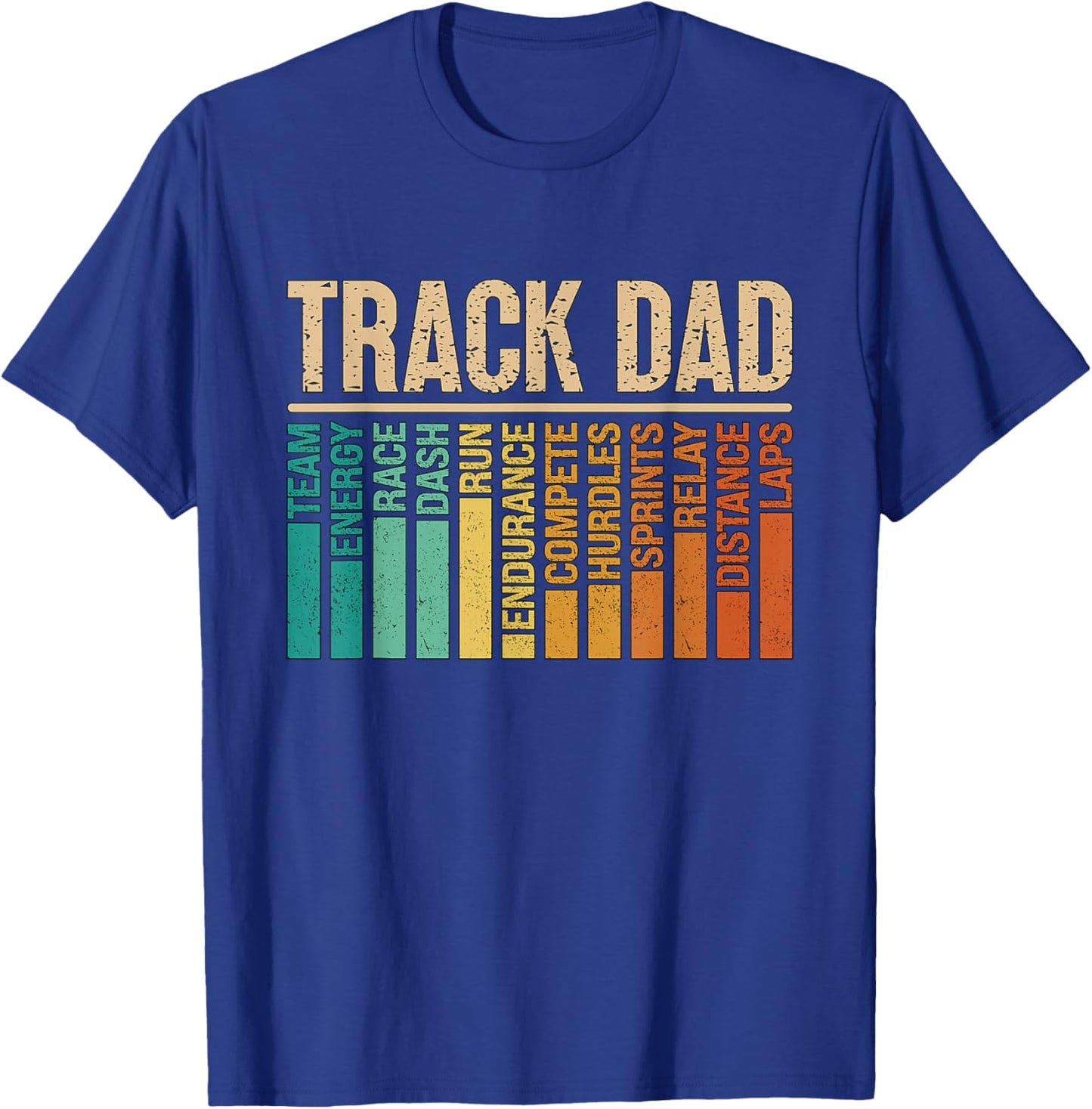 Track Dad Retro Running Field Coach Shot Put Track And Field T-Shirt - T-Shirt | Royal