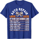 Funny Auto Mechanic Hourly Rate Car Mechanic Labor Rates T-Shirt - T-Shirt | Royal