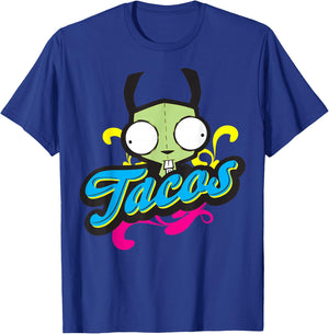 Invader Zim Gir Taco Bold Text T-Shirt - T-Shirt | Royal
