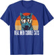 Real Men Cuddle Cats Cat Daddy Dad Vintage Retro T-Shirt - T-Shirt | Royal