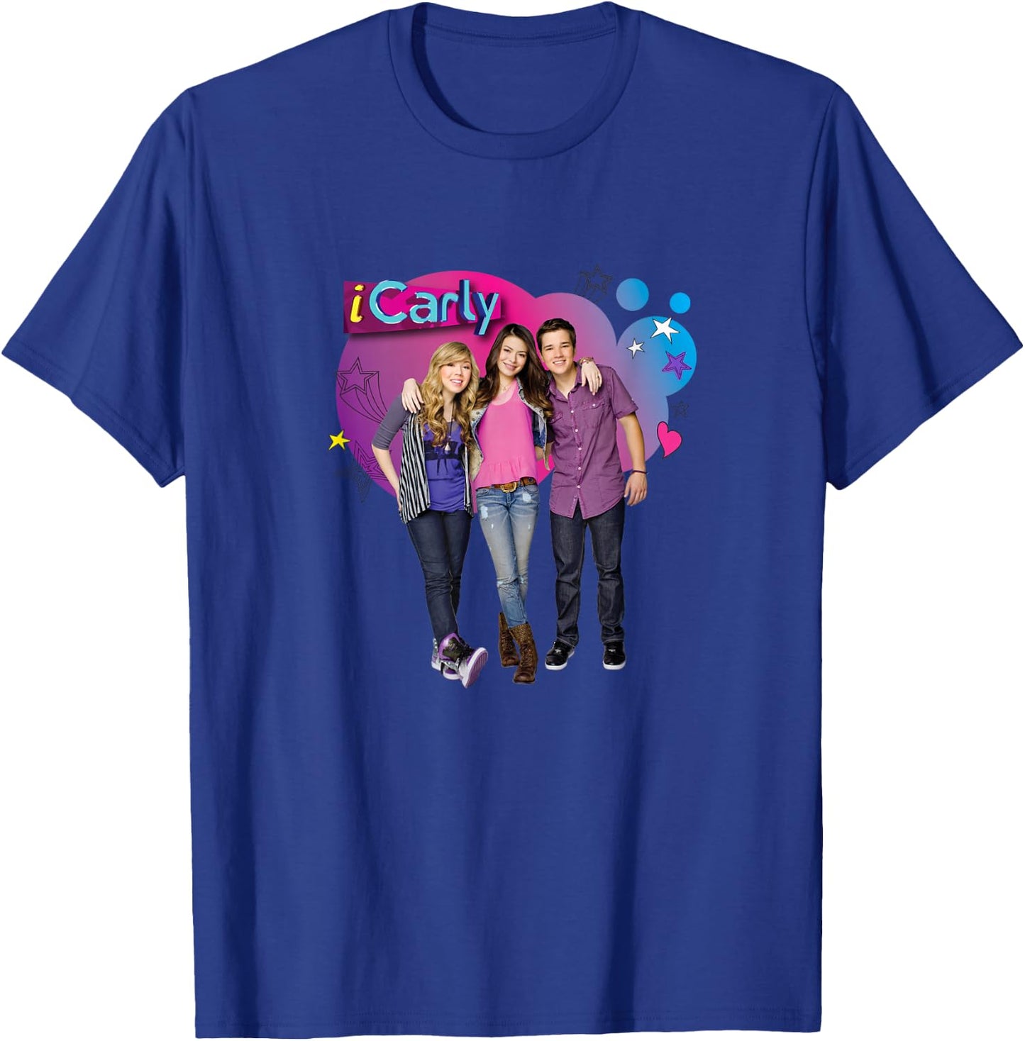 iCarly Cast Bubble Carly, Sam, and Freddie T-Shirt - T-Shirt | Royal