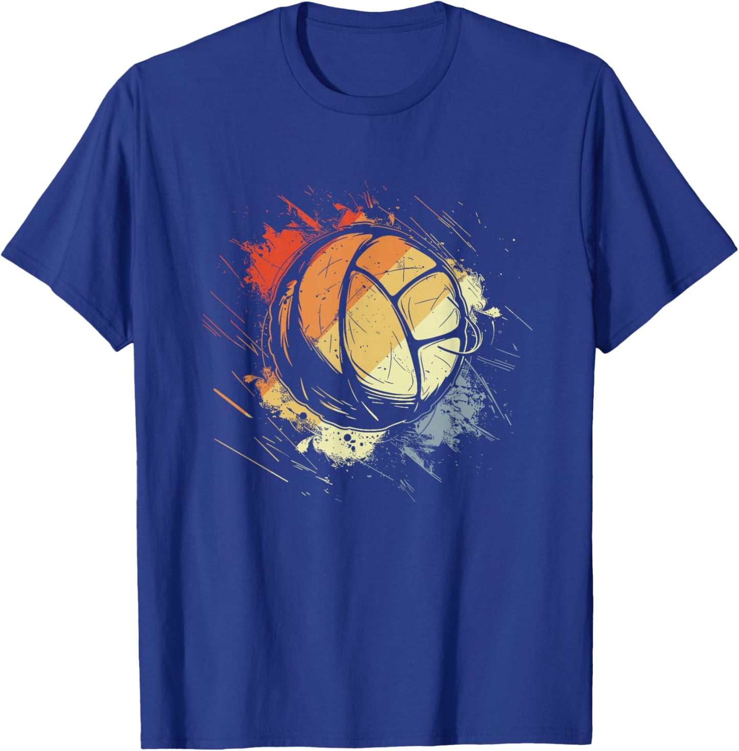 Vintage Volleyball Team Sport , Black, S T-Shirt - T-Shirt | Royal