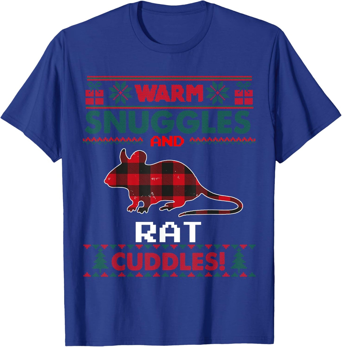 Rat Christmas Pajama Shirt Rat Lovers Ugly Christmas Sweater T-Shirt - T-Shirt | Royal